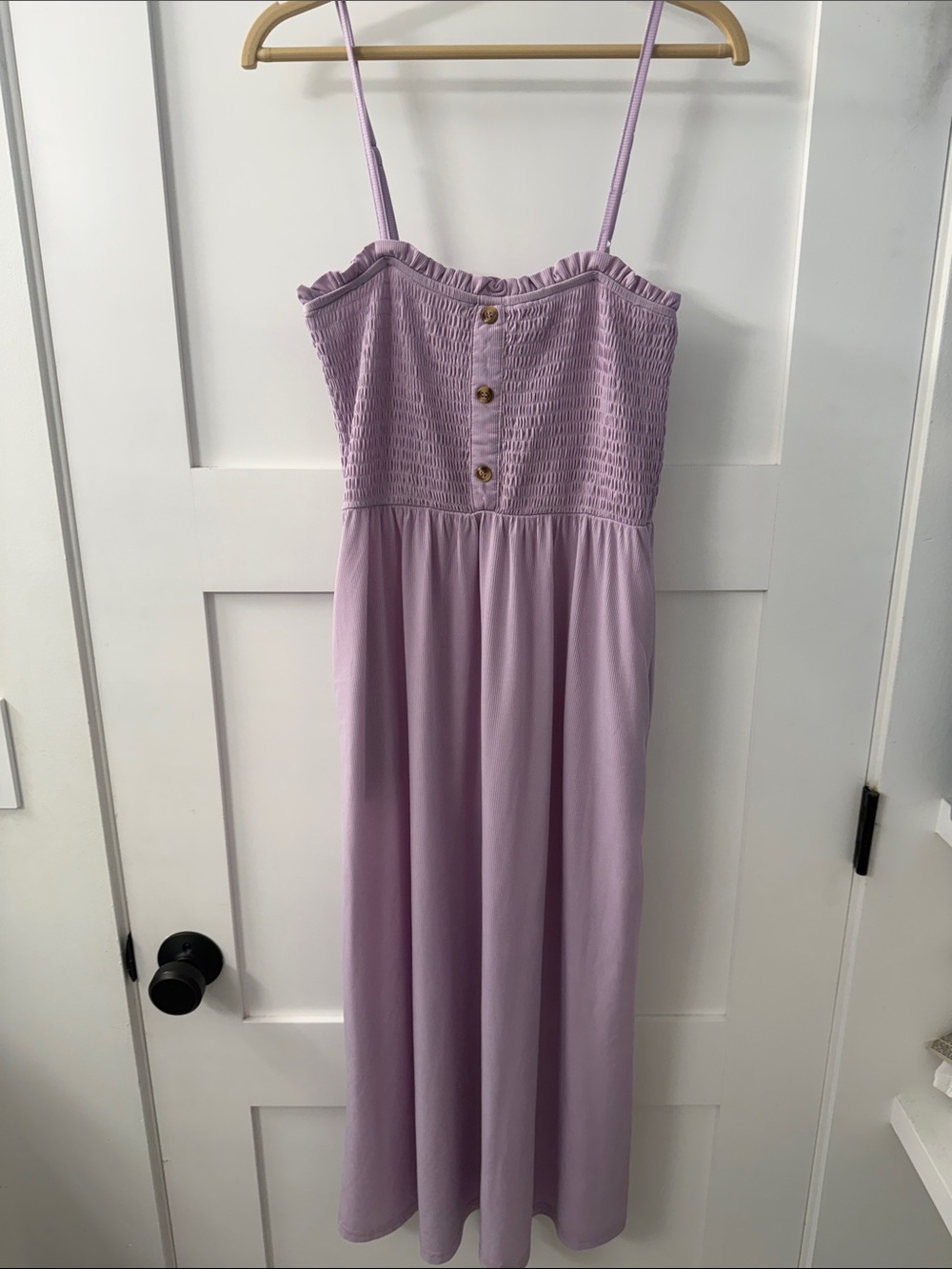Aster Lavender Smocked Maxi Dress